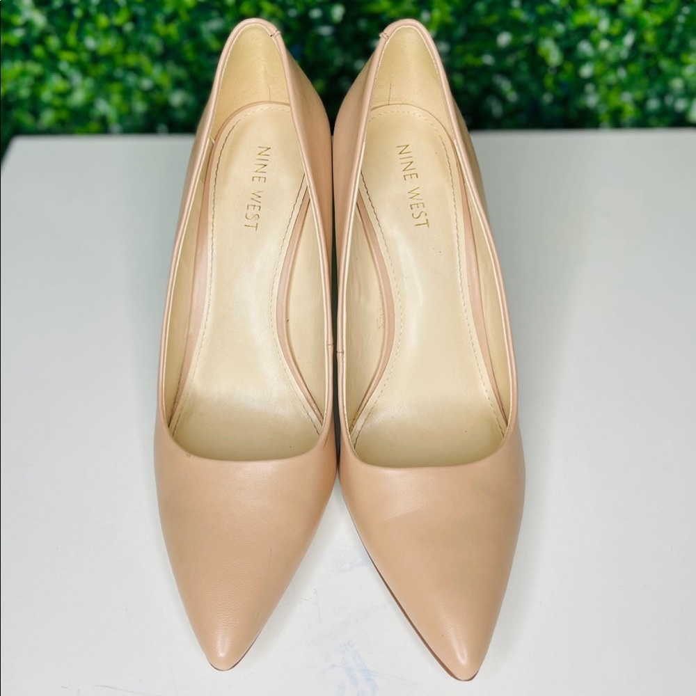 Nine West Light Creamy Pink Leather High Heel Size 9 Width M